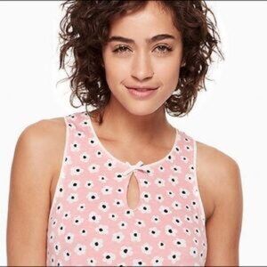 Kate Spade Pink Floral Chemise Nightgown Medium Ditsy Cozy